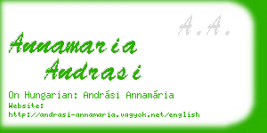 annamaria andrasi business card